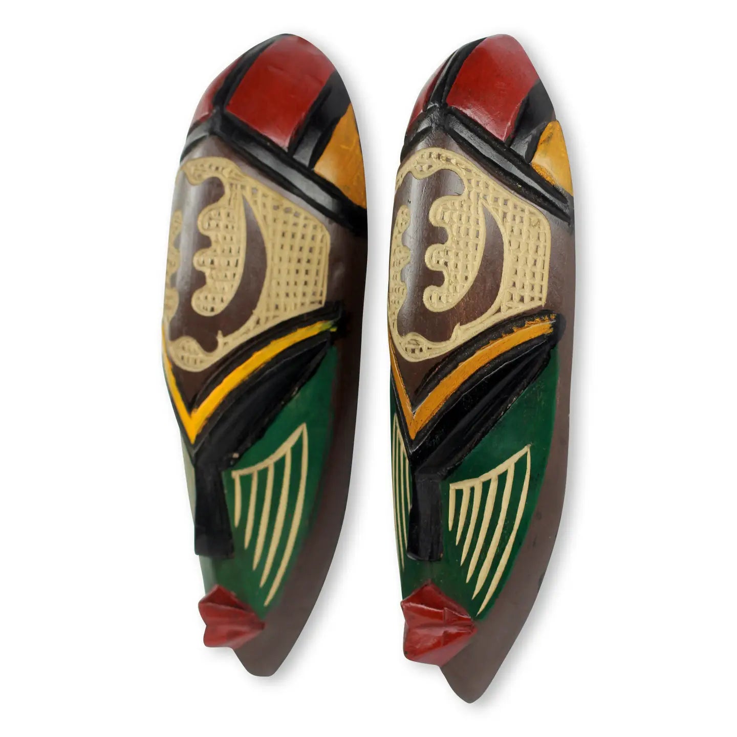 None But God African Wood Mask (pair)