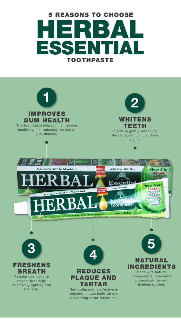 Essential Palace: Herbal Essential Toothpaste - Pack Of 6