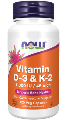 Vitamin D-3 &K-2 / 120 Veg