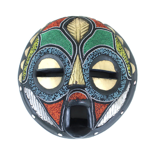 Ghanaian Round Beaded Mask