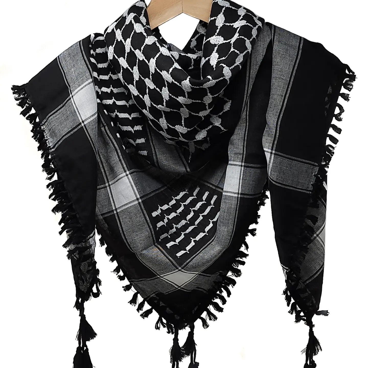 Palestine Keffiyeh Scarf Traditional Shemagh with Tassele