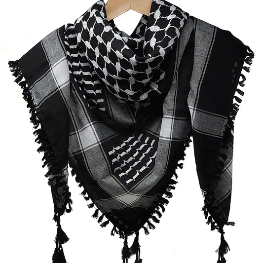 Palestine Keffiyeh Scarf Traditional Shemagh with Tassele