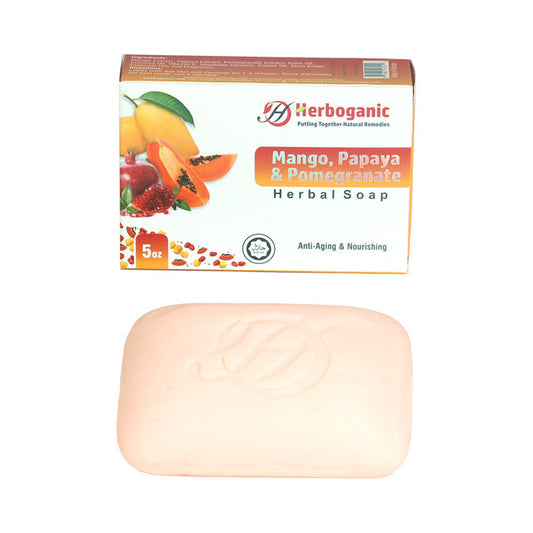 Herboganic: Mango, Papaya & Pomegranate Herbal Soap