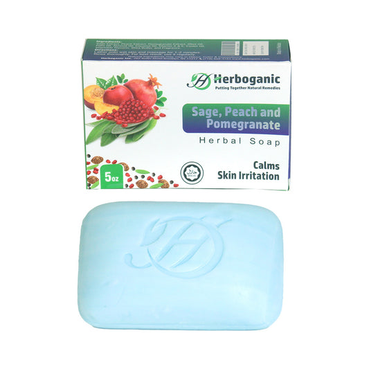 Herboganic: Sage peach & Pomegranate Herbal Soap