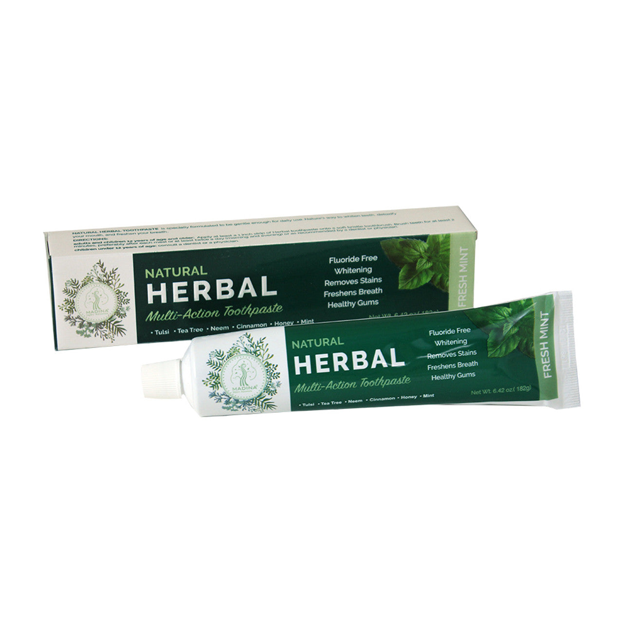 Madina: Natural Herbal Fresh Mint Toothpaste