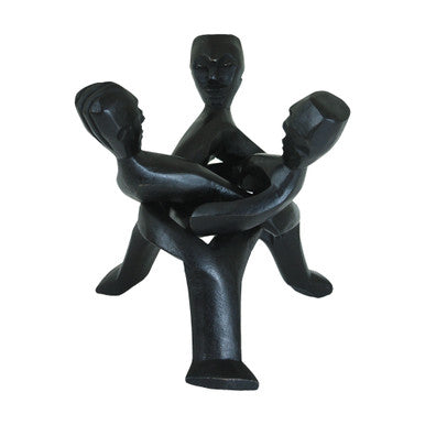 Three Headed Unity Carving - Black LG