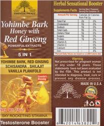 Yohimbe Bark Honey with Red Ginseng