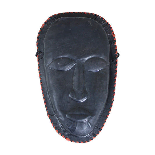 Black Leather Purse-Mask Design XL