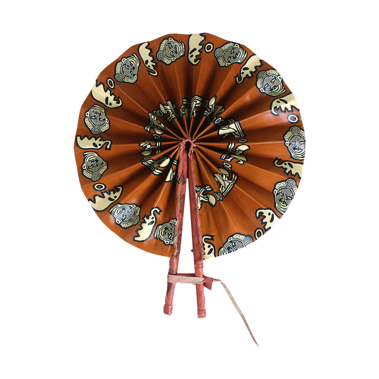 Elephant Tribal Folding Fan